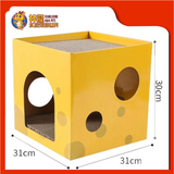 BOX WITH SCRATCHING BOARD [30X30X31CM]