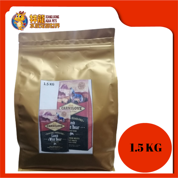 CARNILOVE ADULT LAMB & WILD BOAR 1.5KG REPACK